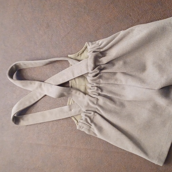 Kids Overall Shorts, Olive Green, Kids Toddler Baby Suspender Shorts - Picture 5 of 5